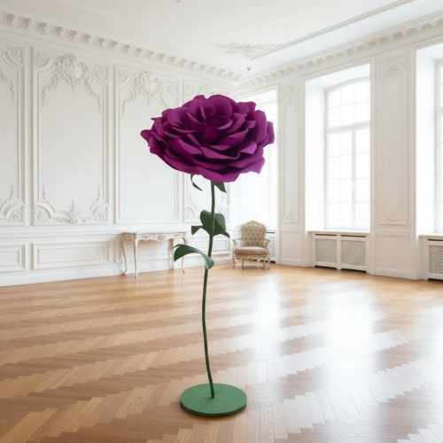 Ростовой цветок из бумаги "Роза фиолетовая"